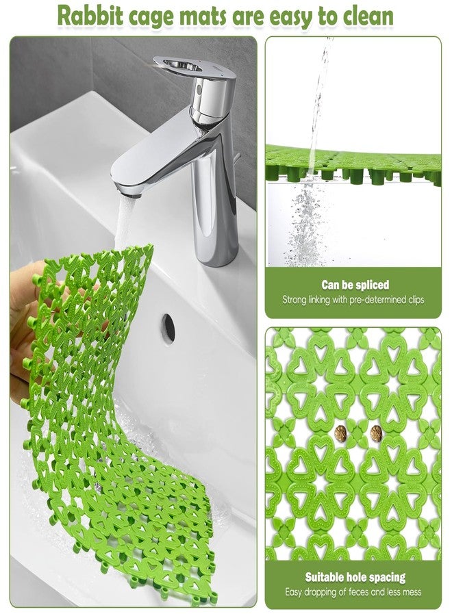 كاثسون مجموعة كاتسون المكونة من 16 قطعة من حصائر الأرانب البلاستيكية، حصائر أرضية لأقفاص الأرانب، وسادات مانعة لتسرب الماء، مناسبة للحيوانات الأليفة من القطط والكلاب والهامستر والفئران والشنشيلة وخنازير غينيا وغيرها من الحيوانات الصغيرة - Image 5